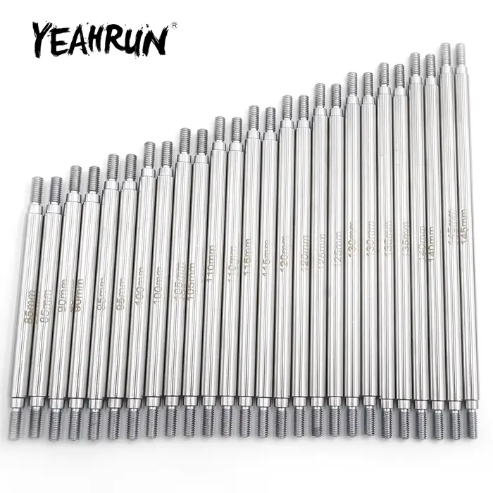 YEAHRUN 2 pièces ensemble de liaison en acier inoxydable tige de liaison M4 6x50-155mm pour Axial SC