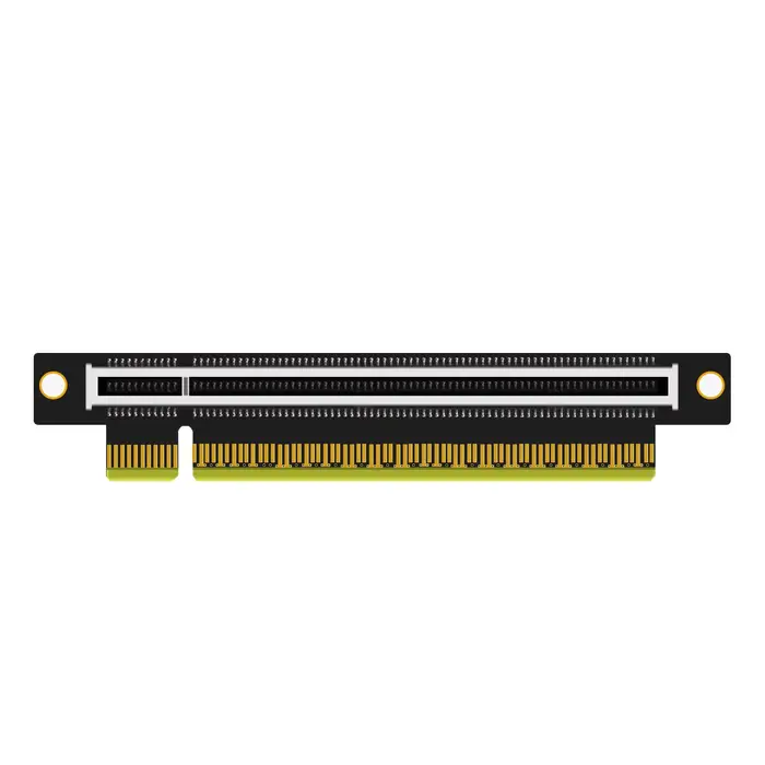 Carte adaptateur Riser PCIe 5.0 X16, angle gauche et profil bas pour l'installation de serveur 1U/2U