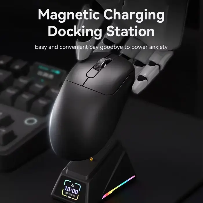 AJAZZ AJ179 série PRO APEX souris de jeu e-sports avec station de chargement rvb ordinateur Macro Mause Gamer
