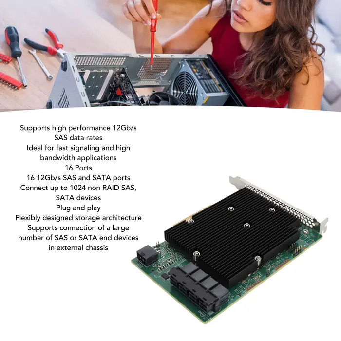 Carte HBA PCIe portable LSI SAS 9300 16I