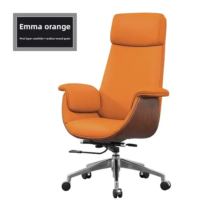 Confortable bureau d'affaires patron ordinateur chaise levage peau de vache rouleau Simple moderne femmes maison classe