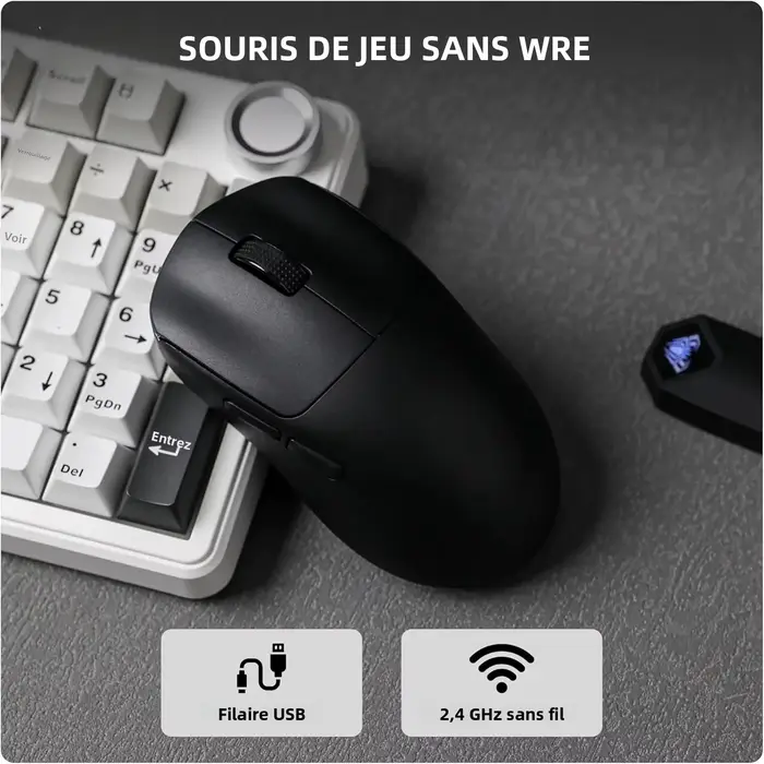 AULA SC800 souris de jeu USB-C filaire/2.4G 37g léger 8K Paw3395 capteur