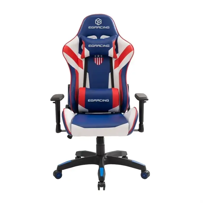 Chaise de jeu ergonomique pivotante en cuir de haute qualité pour gamer, avec refroidissement, conve