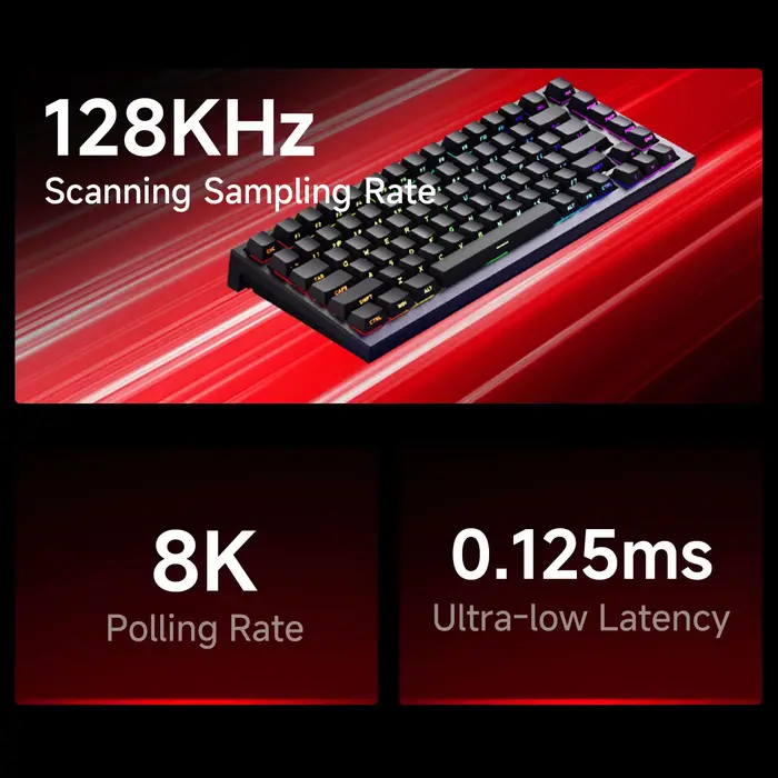 AKKO TAC75 HE clavier à interrupteur magnétique 75% claviers de jeu déclencheur rapide 0.005mm 8K RGB filaire Esports