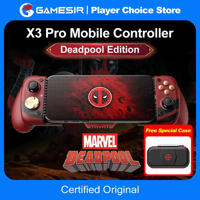 Manette de jeu mobile GameSir X3 Pro Deadpool Edition pour iPhone 16/15 Series et téléphones Android