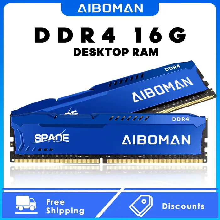 AIBOMAN RAM DDR4 16G 3200MHZ Gaming Ram avec dissipateur thermique, tout nouveau, haute vitesse, ada