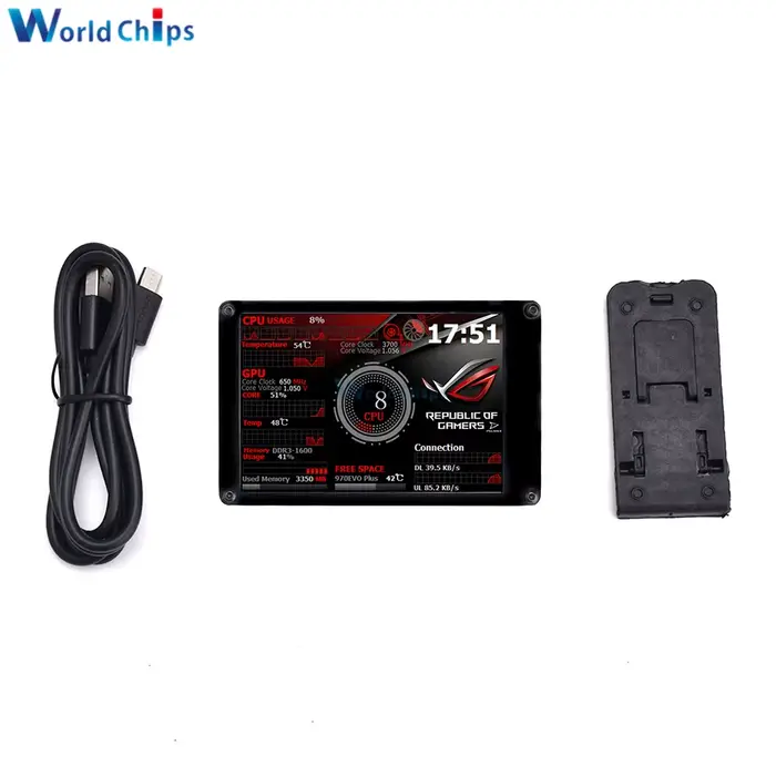 3.5 pouces IPS LCD moniteur affichage AIDA64 USB dynamique pad-écran TYPE-C 320*480 prise en charge 