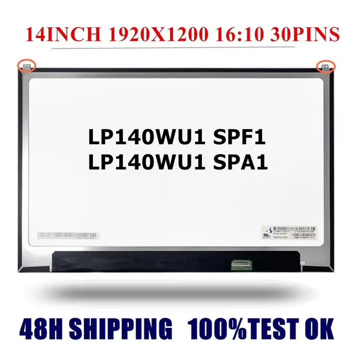 Écran LCD d'origine NEUF 14 pouces 1920*1200 IPS 30 broches LP140WU1-SPF1 LP140WU1-SPA1 pour LG Gram
