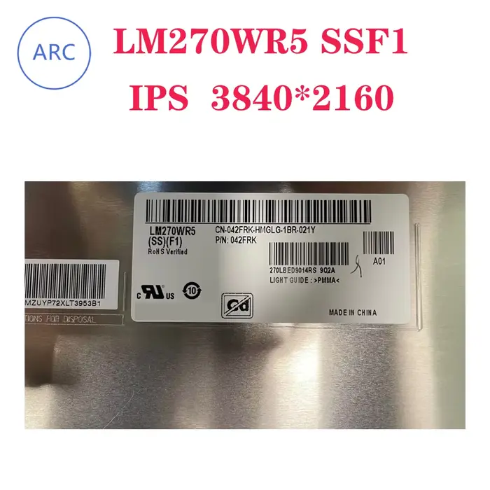 Écran LCD 27 Pouces, Modèle LM270WR5 SSF1 IPS UHD 3840x2160, Neuf et Original