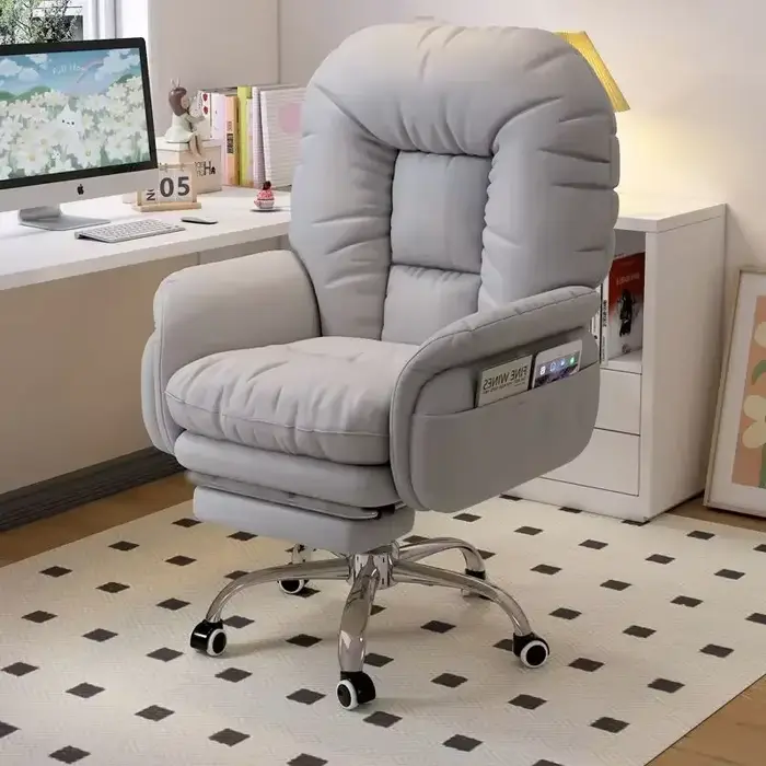 Chaise d'ordinateur inclinable, confortable, sédentaire, bureau, dortoir, chambre à coucher, canapé 