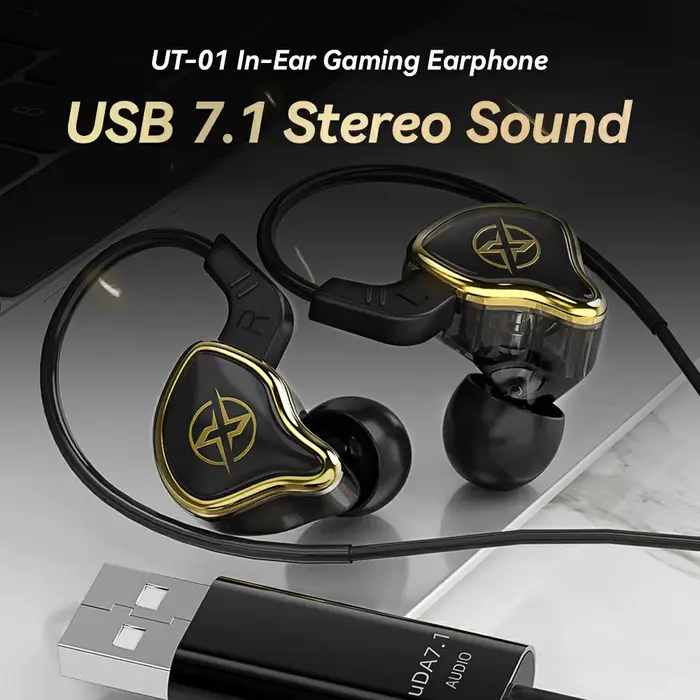 Écouteurs de jeu avec câble USB