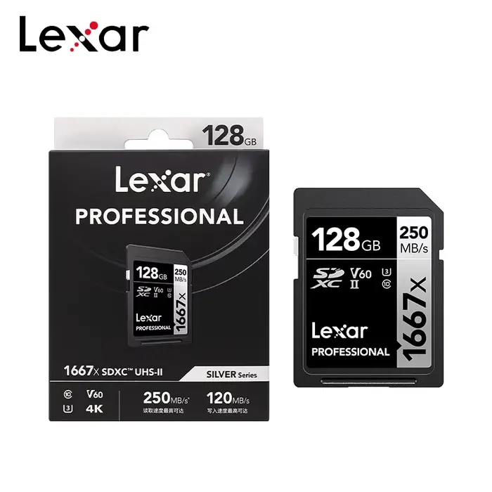 Carte mémoire officielle Lexar SD V90 V60 V30 SDXC 1 to 512 go 256 go 128 go 64 go UHS-I UHS-II 8k 4k cartes vidéo pour appareil photo