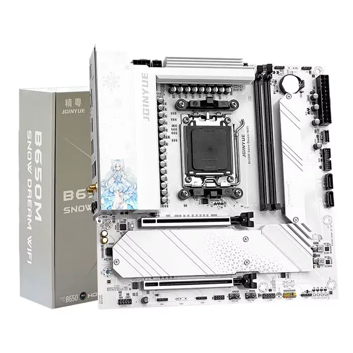 JGINYUE B650M neige rêve WIFI 6E carte mère DDR5 AM5 ordinateur de bureau de jeu