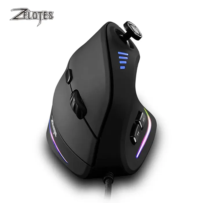 ZELOTES C-18 souris de jeu verticale 10000 DPI Programmable 11 boutons USB filaire rvb