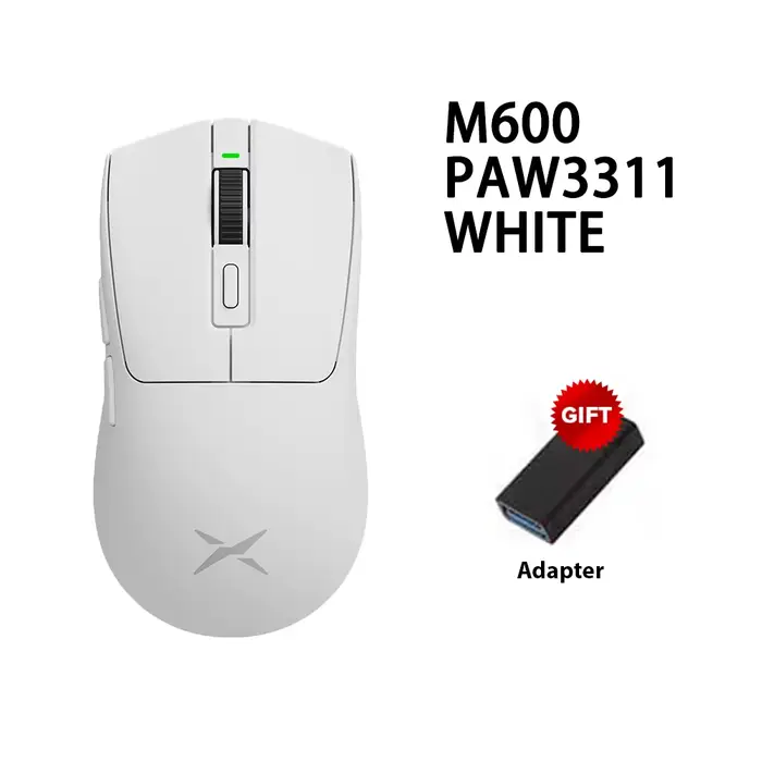 Souris de jeu sans fil série Delux M600 52g légère 2.4G connexion double Mode 26000DPI souris Macro 