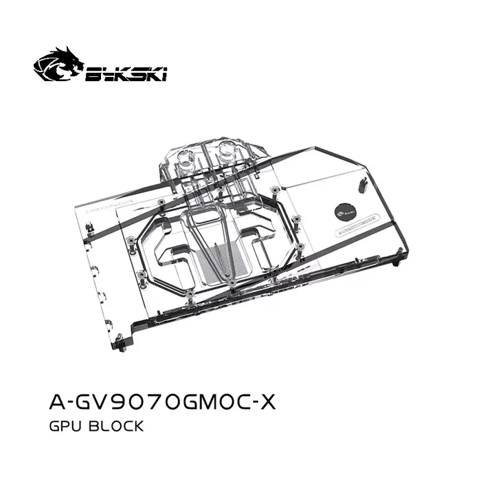 Bykski GPU bloc utilisation pour GIGABYTE RX9070XT GAMING OC 16G carte vidéo refroidissement par eau/couvercle complet/radiateur en cuivre A-GV9070GMOC-X