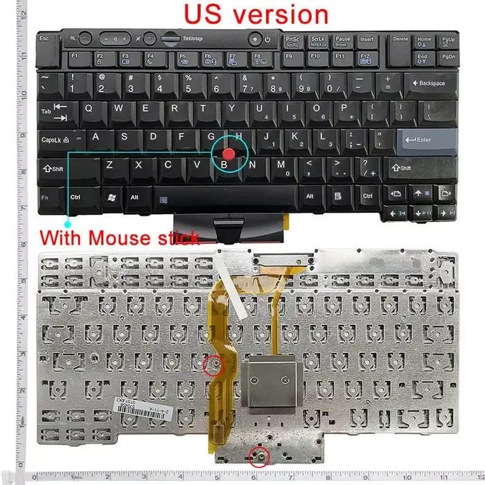 Nouveau clavier d'ordinateur portable américain pour LENOVO Thinkpad X220 X220I X220T T410I T510I W5