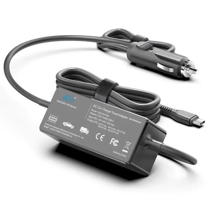 Chargeur universel USB-C pour ordinateur portable et voiture