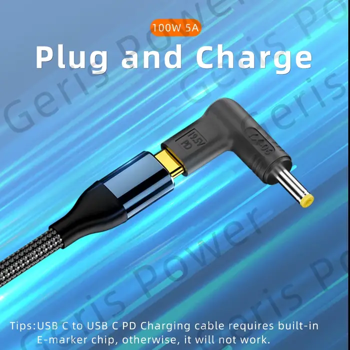 ​ P P P P ​ Convertisseur de chargeur universel D 100W Type C vers pour ordinateur portable