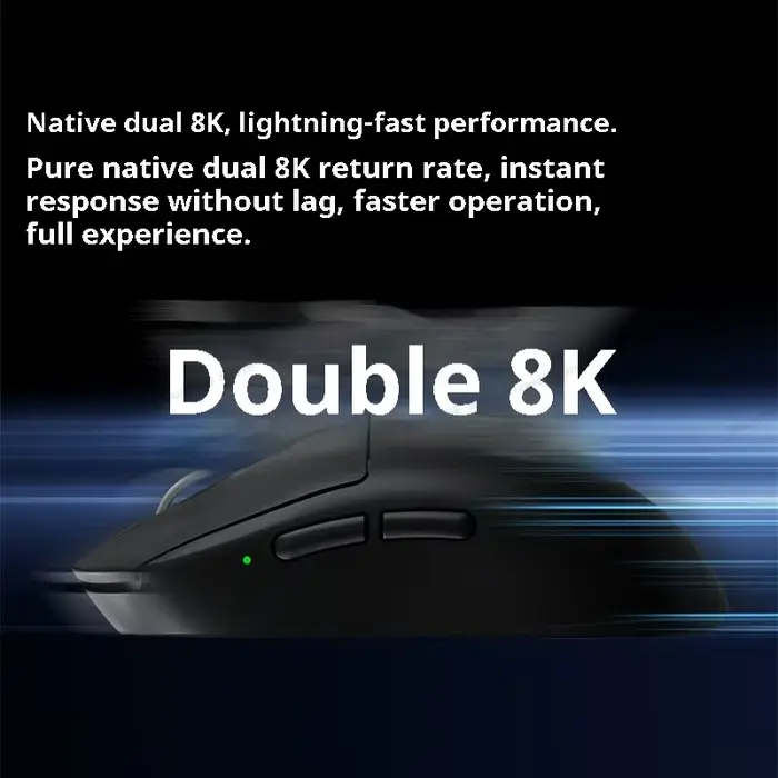 MCHOSE A7 V2 Ultra+ Souris de jeu sans fil tri-mode légère Paw3950 42000DPI 500MAh pour PC