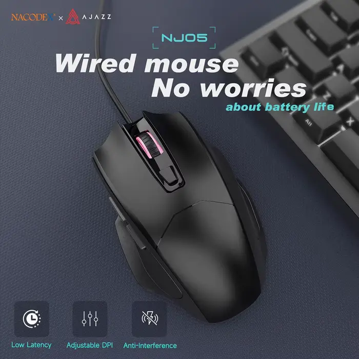 AJAZZ NJ05 Souris de jeu filaire ergonomique