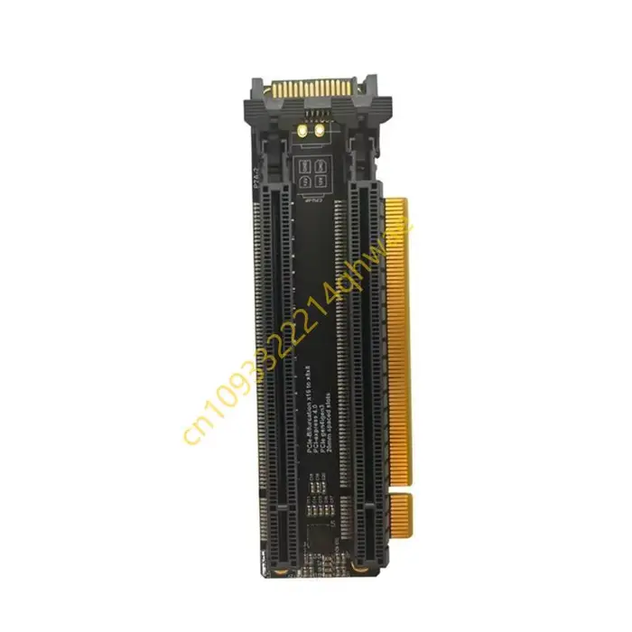PCIe4.0 x16 1 à 2 Carte d'extension PCIe-bifurcation x16 à x8x8 / 4P alimentation Gen4 Split Card Splitter