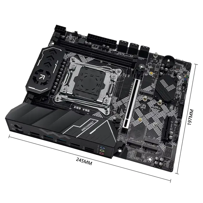 MACHINIST X99 V9S carte mère prise en charge TPM2.0 LGA 2011-3 Xeon E5 cpu DDR4 RAM C612 puce avec 3 * NVME M.2 slot SATA3.0 USB3.0