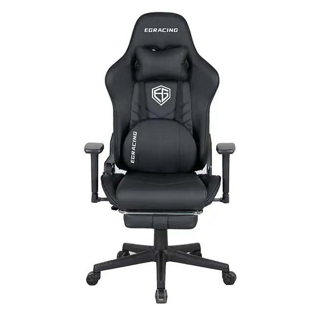 Chaise de jeu haut de gamme, chaises de jeu personnalisées, chaise de jeu noire avec dossier inclina