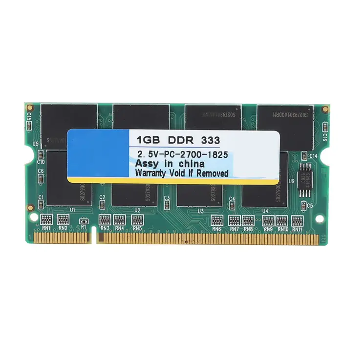 Mémoire RAM DDR pour ordinateur portable 1G 333 MHz, compatible avec les processeurs Intel/AMD, pour