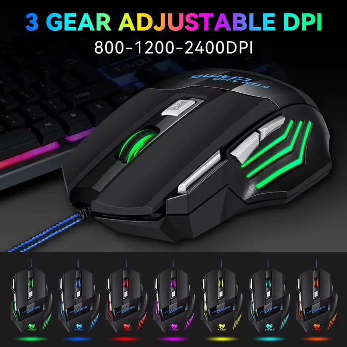 Souris de jeu filaire T-WOLF