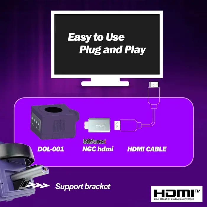 Bitfunx GC Vidéo HDMI ™ Adaptateur numérique AV vers