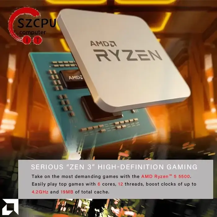 Processeur AMD R5 5500 AM4 haute vitesse
