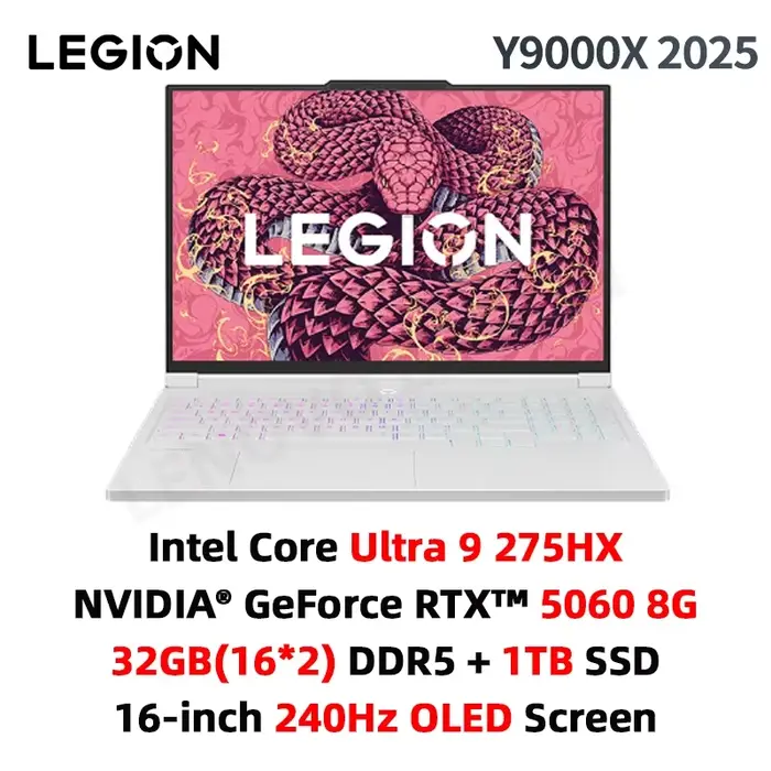 Lenovo Legion Y9000X ordinateur portable de jeu Intel Core Ultra 9 275HX 16 pouces 32GB/1T SSD RTX50