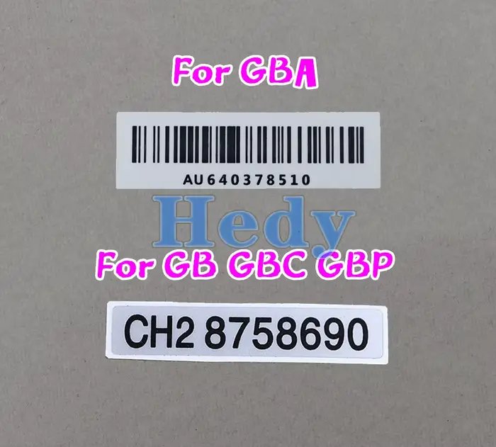 Autocollant de numéro de série universel pour console de campagne GB GBC, étiquette arrière de rempl