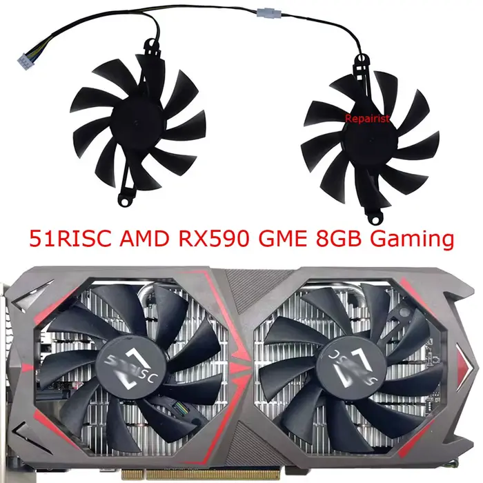Ventilateur de carte vidéo de refroidissement graphique pour 51risc RX6600M 8GB