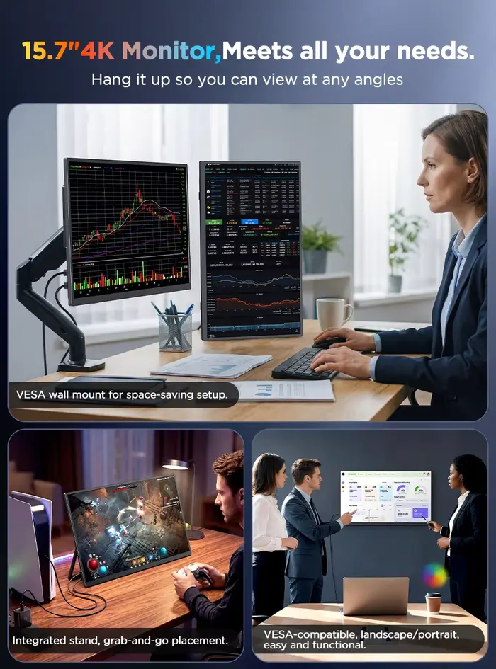 UPERFECT Moniteur portable tactile de 15