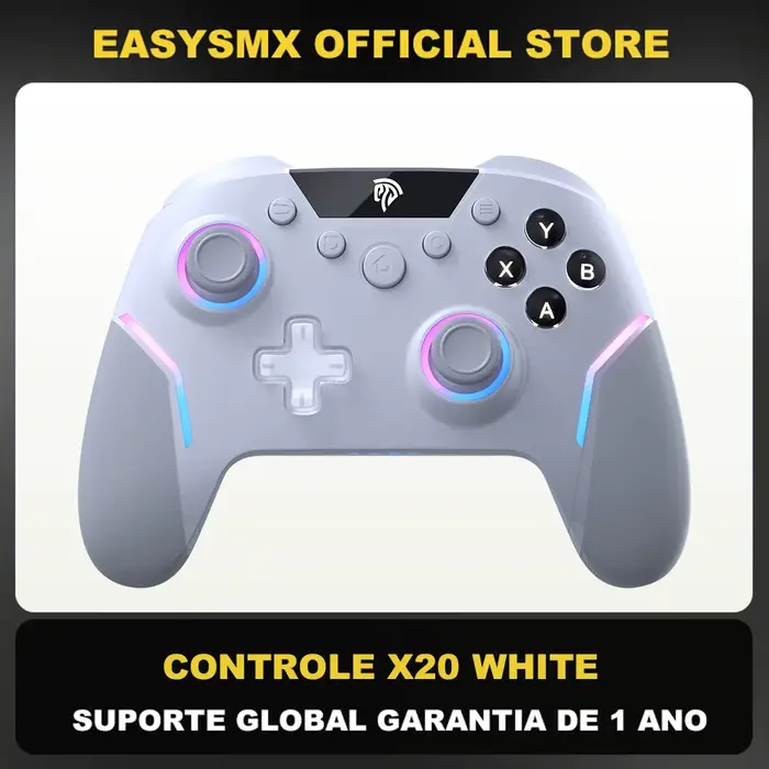 Manette de jeu sans fil EasySMX X20, contrôleur amélioré compatible avec PC/NS/TV/téléphone/ordinate