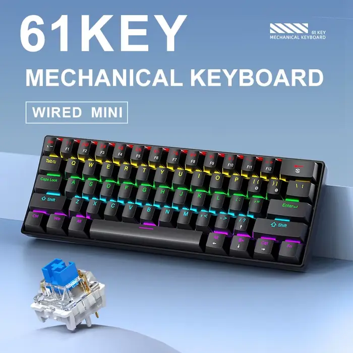 Clavier de jeu mécanique filaire K61 60%