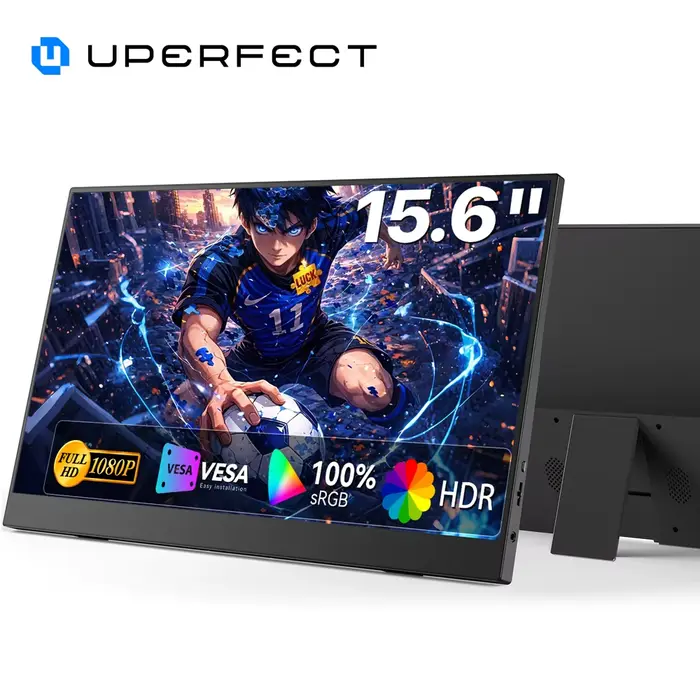 Moniteur portable de jeu UPERFECT 60hz, 15.6 pouces, affichage 1080P, USB C, temps de réponse plus r