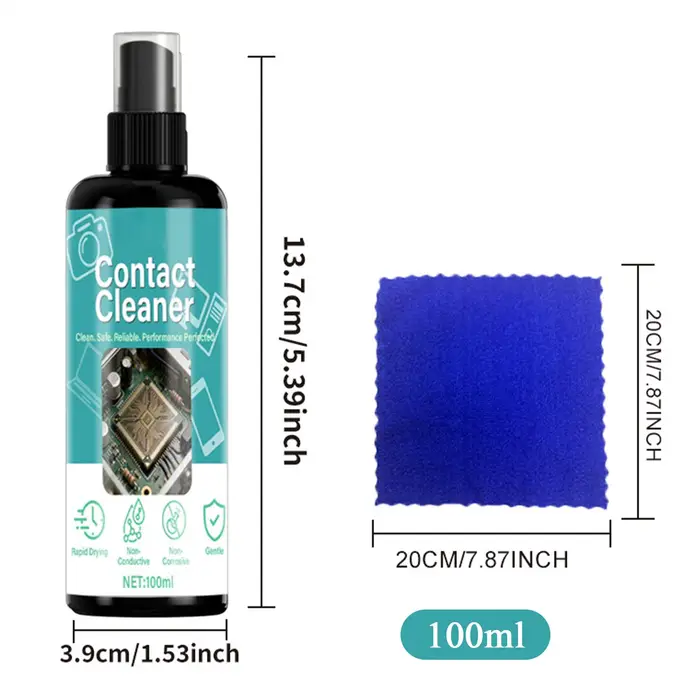 Nettoyant pour circuits imprimés 100 ml – Liquide de nettoyage sans dommage pour cartes mères – Spray