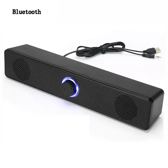 Barre de son pour PC, haut-parleur Bluetooth filaire/sans fil