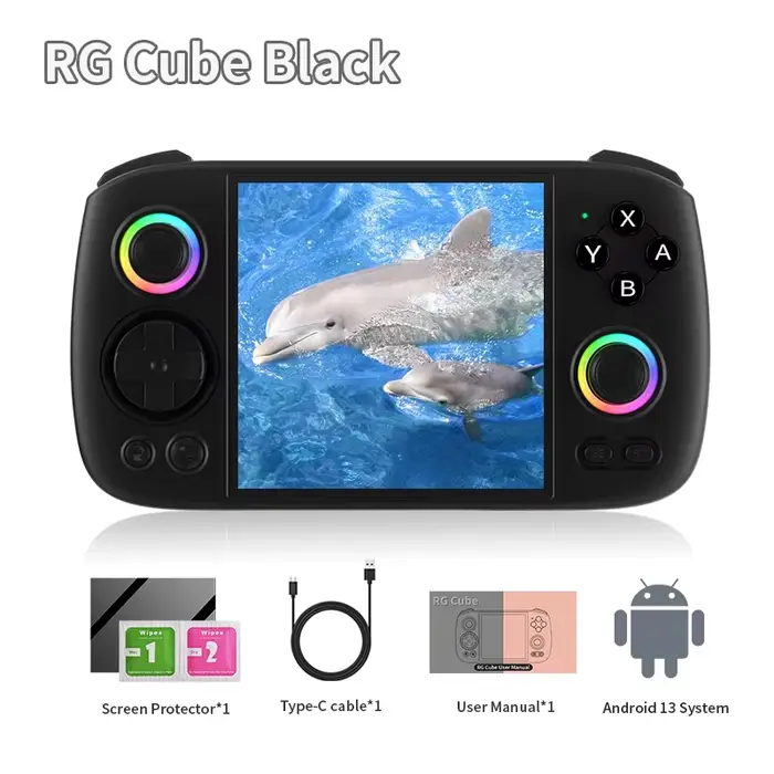 Console de jeu portable Anbernic RG Cube, écran tactile multipoint IPS de 3,95 pouces, T820 Android