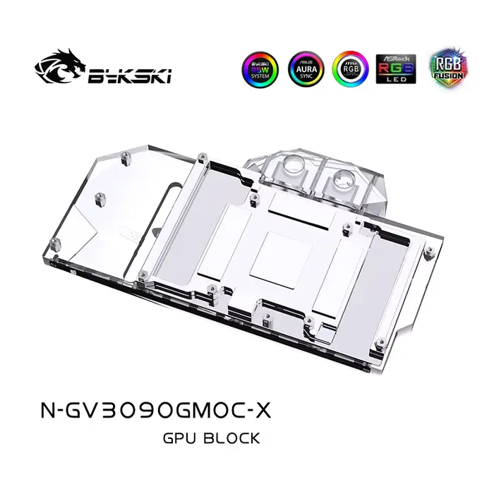 Bykski bloc d'eau utilisé pour GIGABYTE RTX 3080 GAMING OC 3X 10G/3090/3080ti carte GPU/bloc de radiateur en cuivre N-GV3090GMOC-X