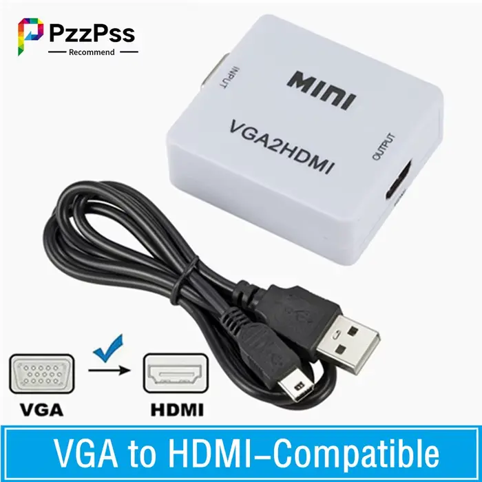 Synchronization-Convertisseur vidéo portable compatible Mini VGA vers HDMI