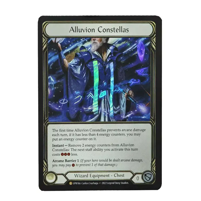 Cartes Proxy Premium Flesh and Blood en Feuille Métallique, Full Art Holo FAB, Équipement Légendaire