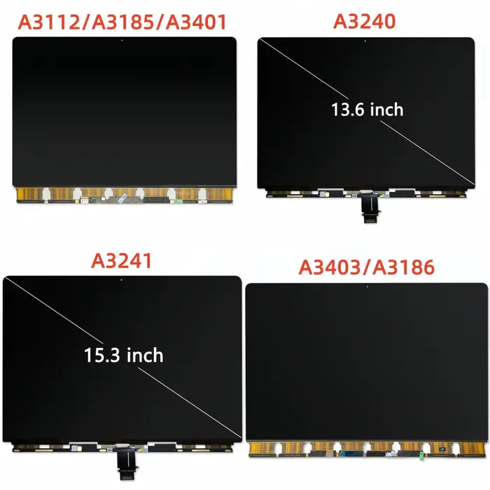 Écran LCD A3112/A3185/A3401 A3403/A3186 A3240 A3241 pour MacBook Air Pro Max M4 13" 14" 16" Panneau LCD 2024 2025