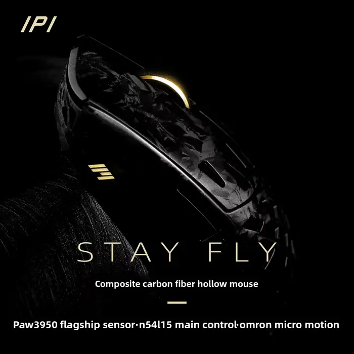 Souris de jeu sans fil Bluetooth IPI STAY FLY Mouse Dual 8K PAW3950 légère