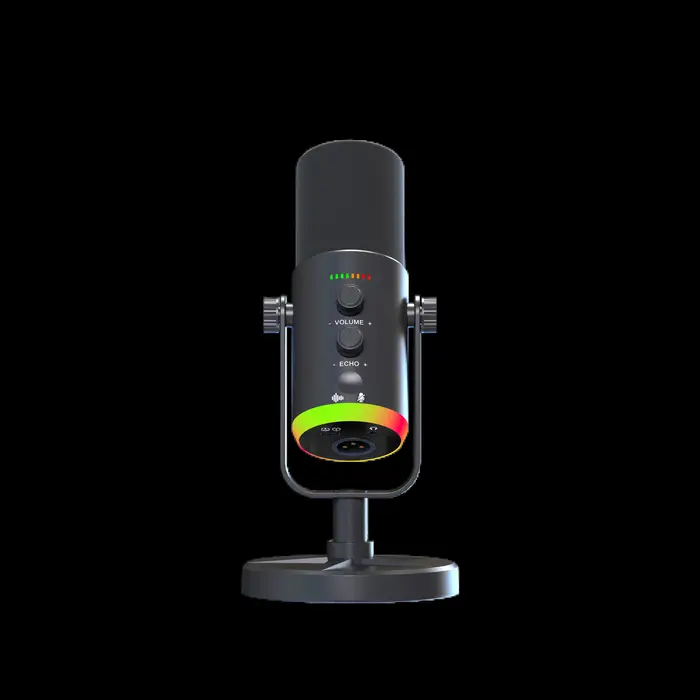 Microphone de jeu USB RGB avec logiciel de réduction du bruit