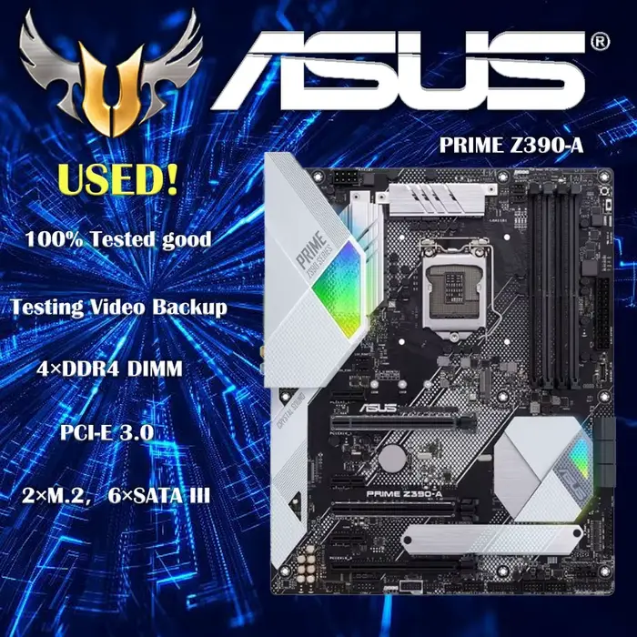 ASUS PRIME Z390-A LGA 1151 ATX 64 Go DDR4 ATX Carte mère de jeu de bureau
