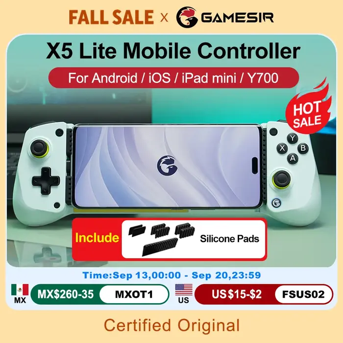 GameSir X5 Lite manettes de téléphone portable pour iPhone 16 15 série iPad Mini Android tablette contrôleur effet Hall Joysticks conception